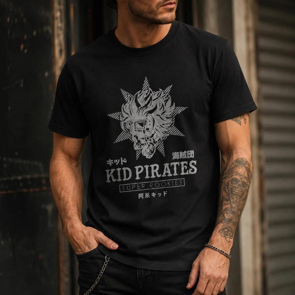 Japanese Anime Pirate Super Rookie Skull Graphic Streetwear T-Shirt
